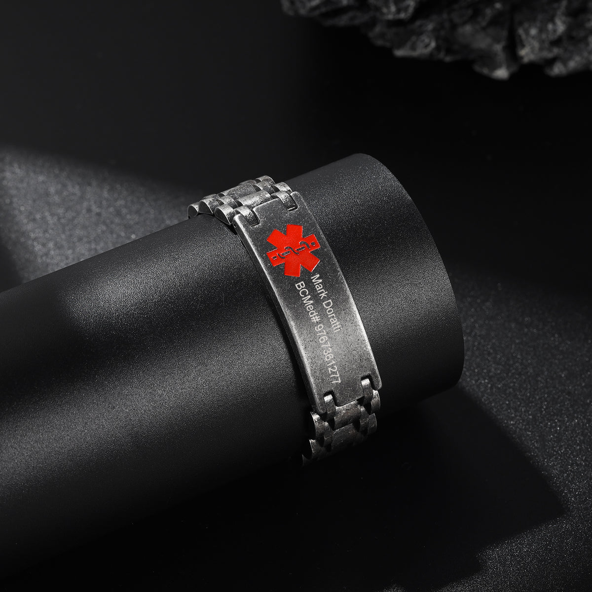 Men's Vintage Link Medical ID Bracelet