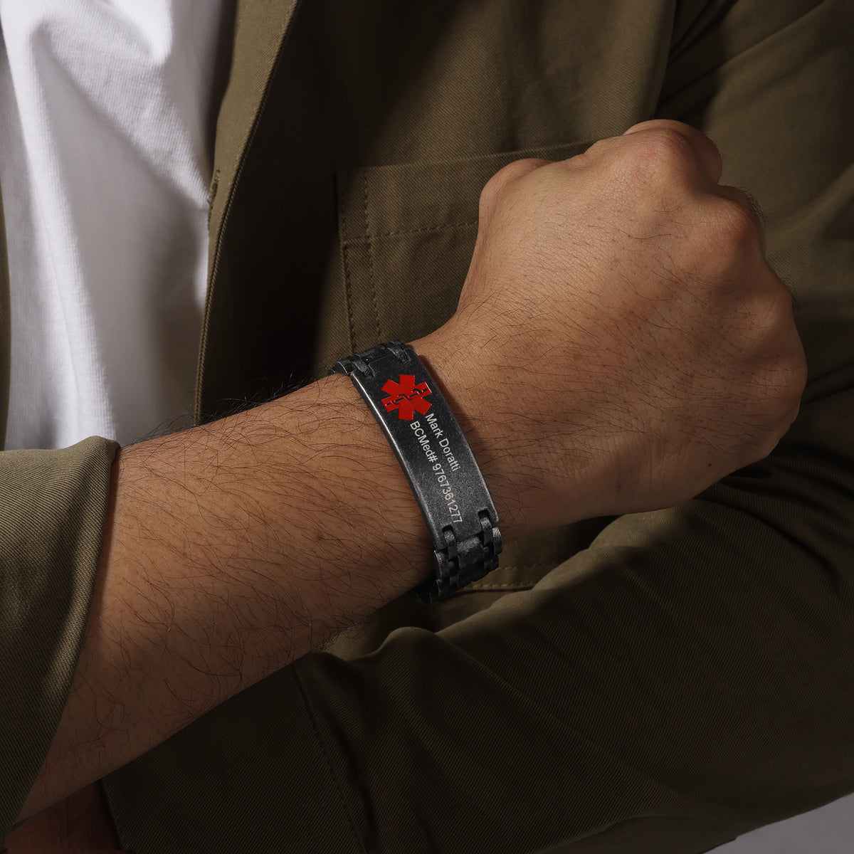 Men's Vintage Link Medical ID Bracelet