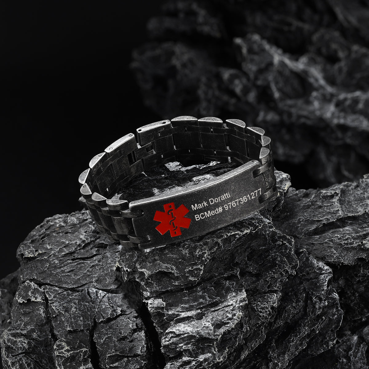 Men's Vintage Link Medical ID Bracelet