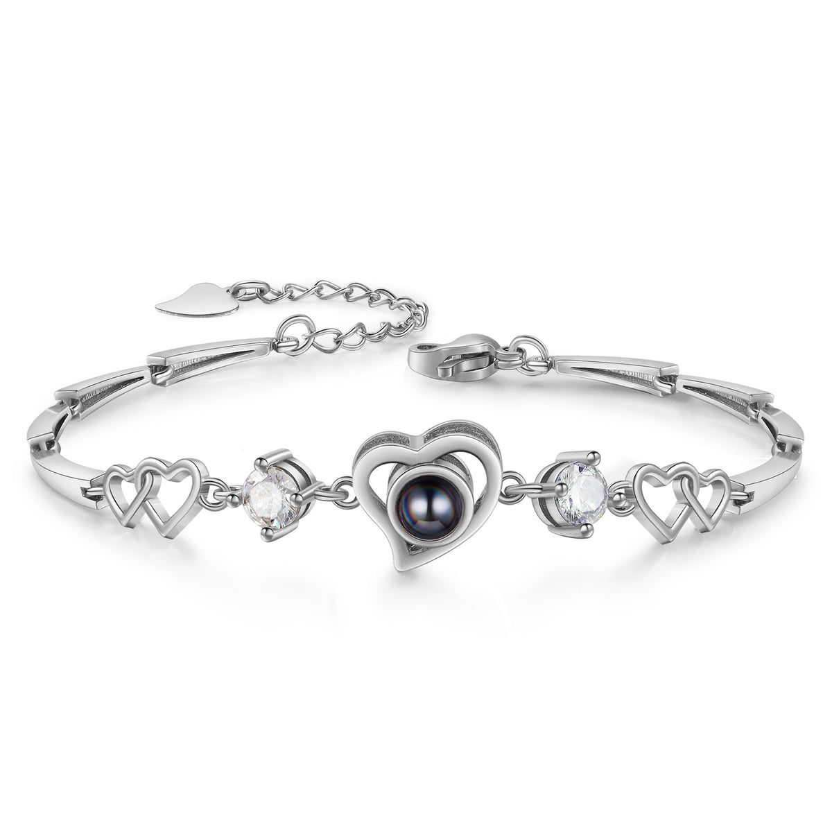Rose or White Gold Photo Projection Bracelet