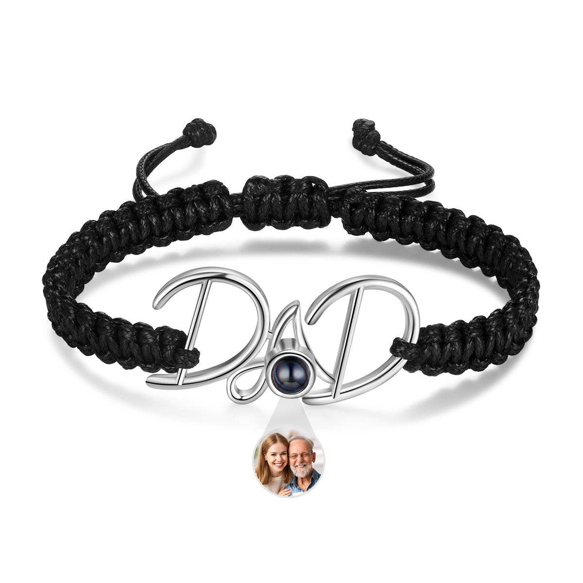 DAD Photo Projection Braided Bracelet