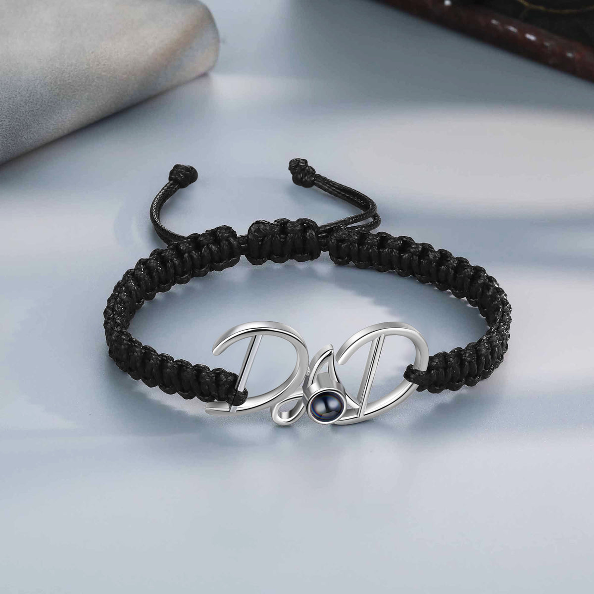 DAD Photo Projection Braided Bracelet