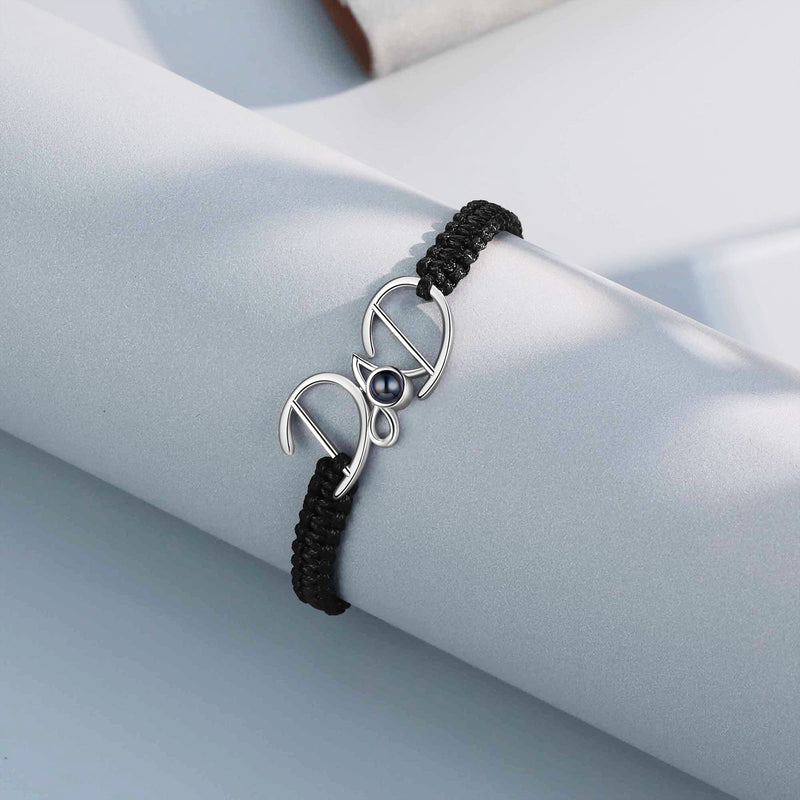 DAD Photo Projection Braided Bracelet