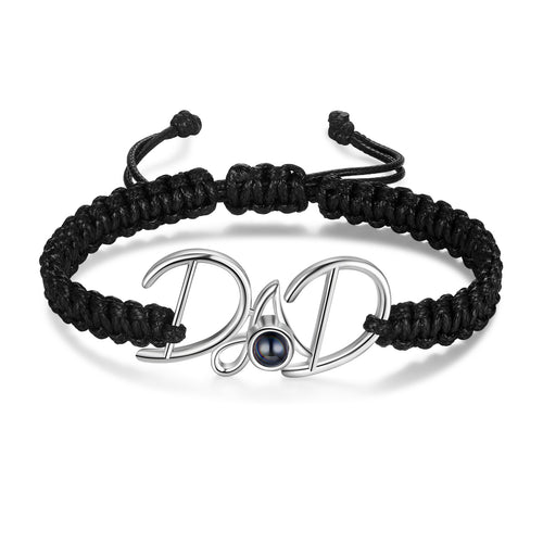 DAD Photo Projection Braided Bracelet