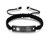 Personalized Braided Medical ID Bracelet