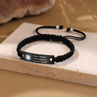 Personalized Braided Medical ID Bracelet