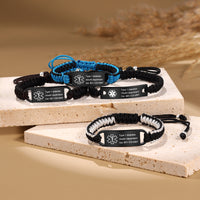 Personalized Braided Medical ID Bracelet