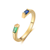 Personalized Open Two Birthstone Ring