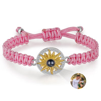 Sunflower Photo Projection Braided Bracelet