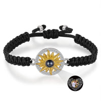 Sunflower Photo Projection Braided Bracelet
