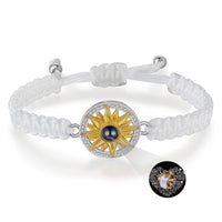 Sunflower Photo Projection Braided Bracelet