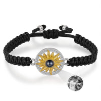 Sunflower Photo Projection Braided Bracelet