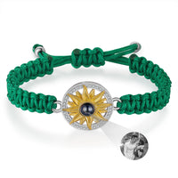 Sunflower Photo Projection Braided Bracelet