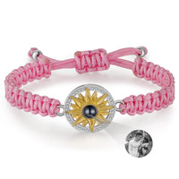Sunflower Photo Projection Braided Bracelet