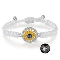 Sunflower Photo Projection Braided Bracelet