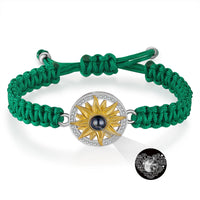 Sunflower Photo Projection Braided Bracelet