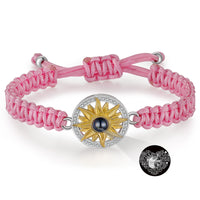 Sunflower Photo Projection Braided Bracelet
