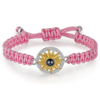 Sunflower Photo Projection Braided Bracelet