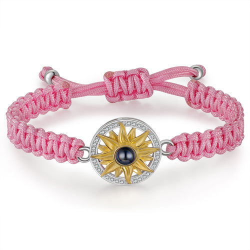 Sunflower Photo Projection Braided Bracelet