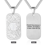 Personalized Medical ID Dog Tag Necklace