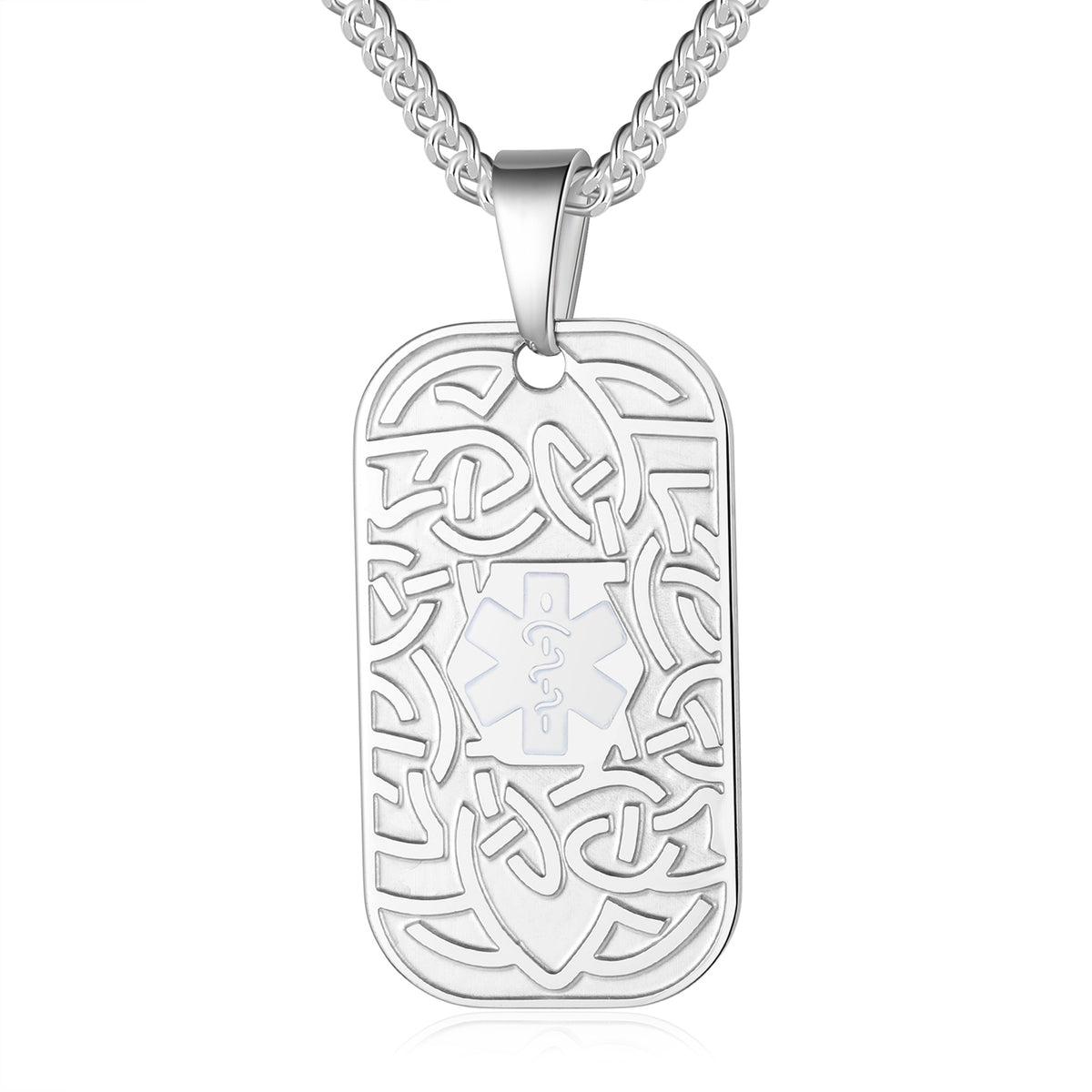 Personalized Medical ID Dog Tag Necklace