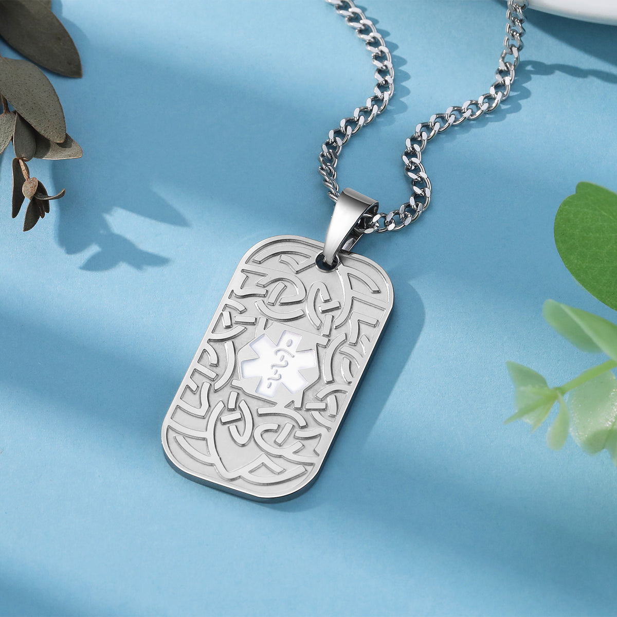 Personalized Medical ID Dog Tag Necklace