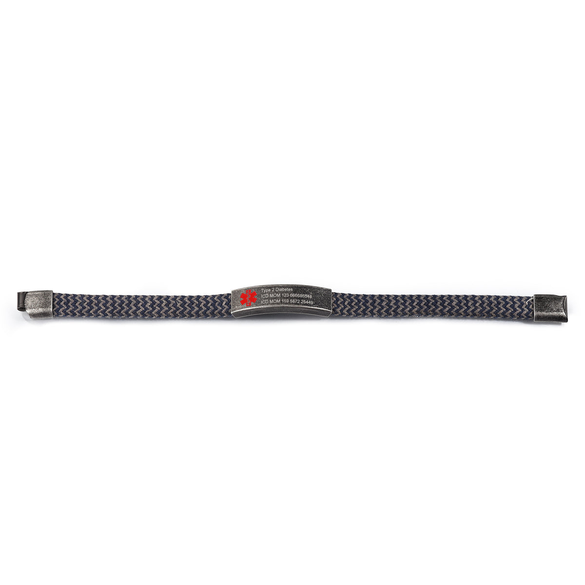 Men's Braided Medical ID Bracelet