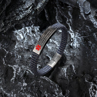 Men's Braided Medical ID Bracelet