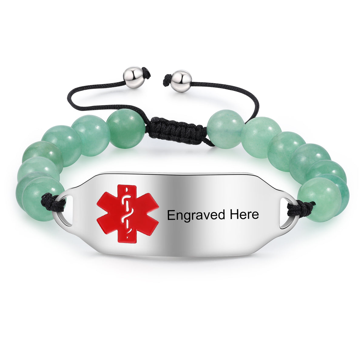 Personalized Beaded Medical ID Bracelet