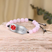 Personalized Beaded Medical ID Bracelet