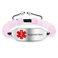Personalized Beaded Medical ID Bracelet