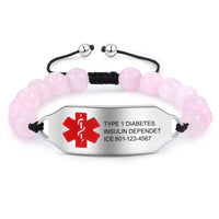 Personalized Beaded Medical ID Bracelet