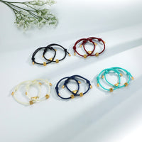 Personalized Initial Couple Rope Bracelets with Heart Magnet
