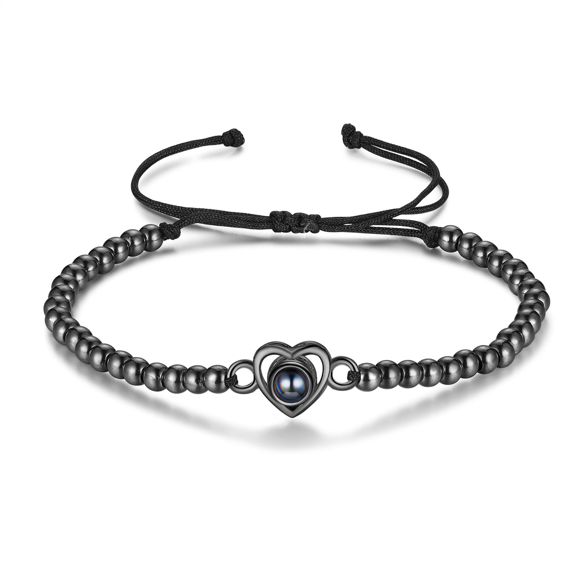 Heart Photo Projection Bead Bracelet