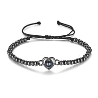 Heart Photo Projection Bead Bracelet