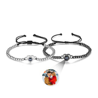 Heart Photo Projection Couple Bead Bracelets
