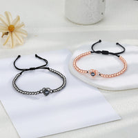 Heart Photo Projection Couple Bead Bracelets