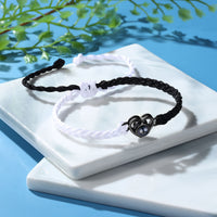 Heart Photo Projection Braided Rope Bracelet