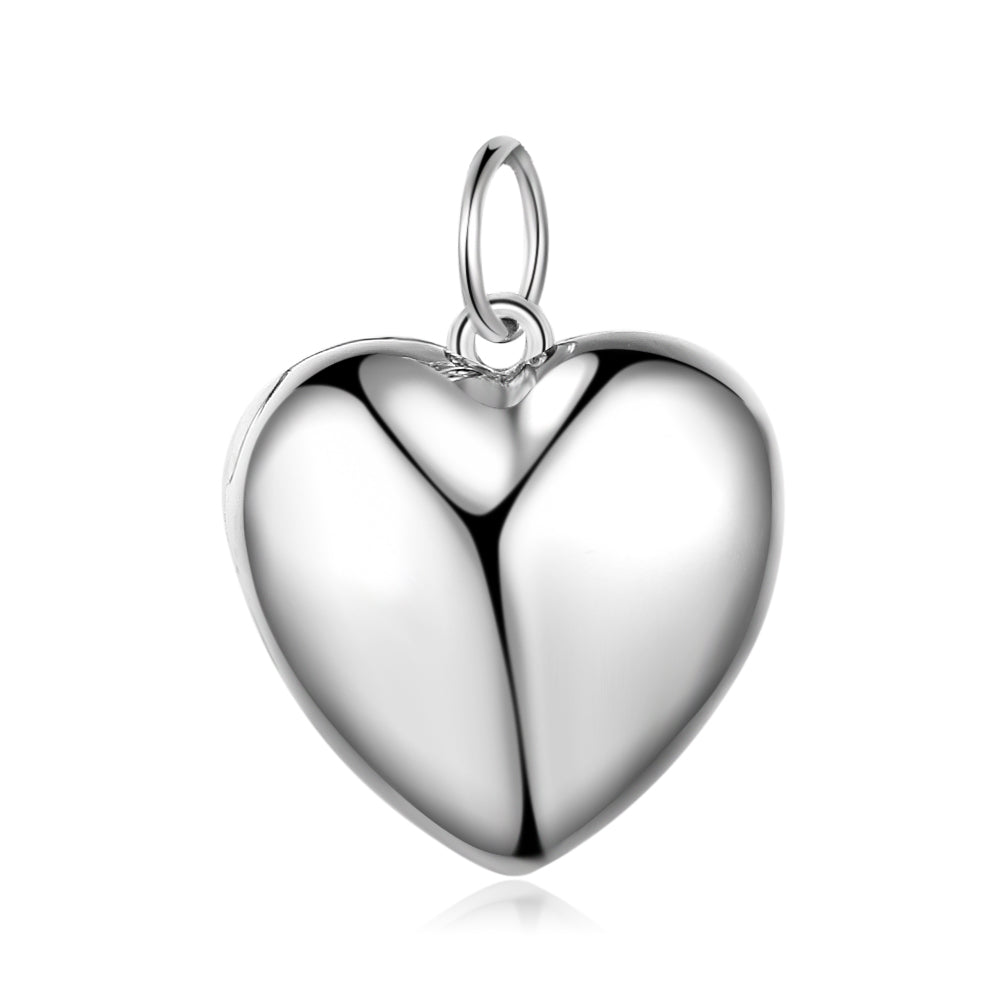 Sterling Silver Heart Photo Locket Necklace