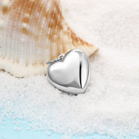 Sterling Silver Heart Photo Locket Necklace