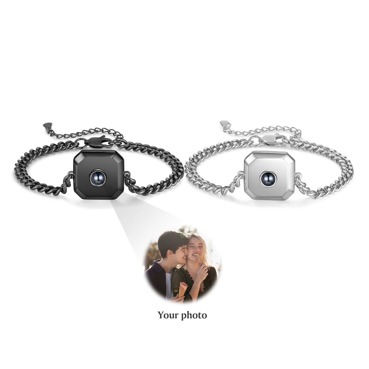 Custom Projection Couple Bracelet