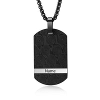 Men's Engraved Name Dog Tag Necklace