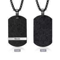 Men's Engraved Name Dog Tag Necklace