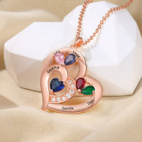 Custom Birthstone Heart Necklace