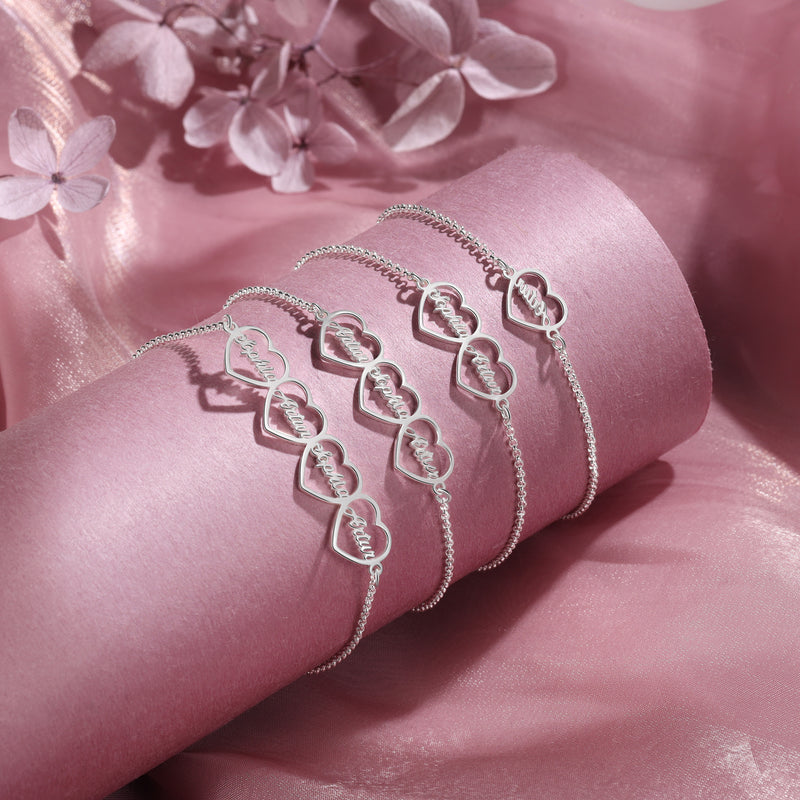 Personalized Heart Name Bracelet