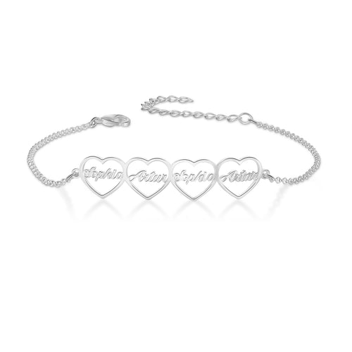 Personalized Heart Name Bracelet
