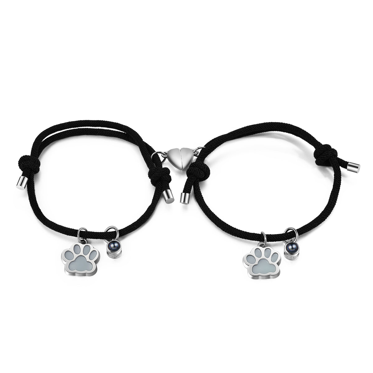 Glow Paw Photo Projection Couple Bracelets