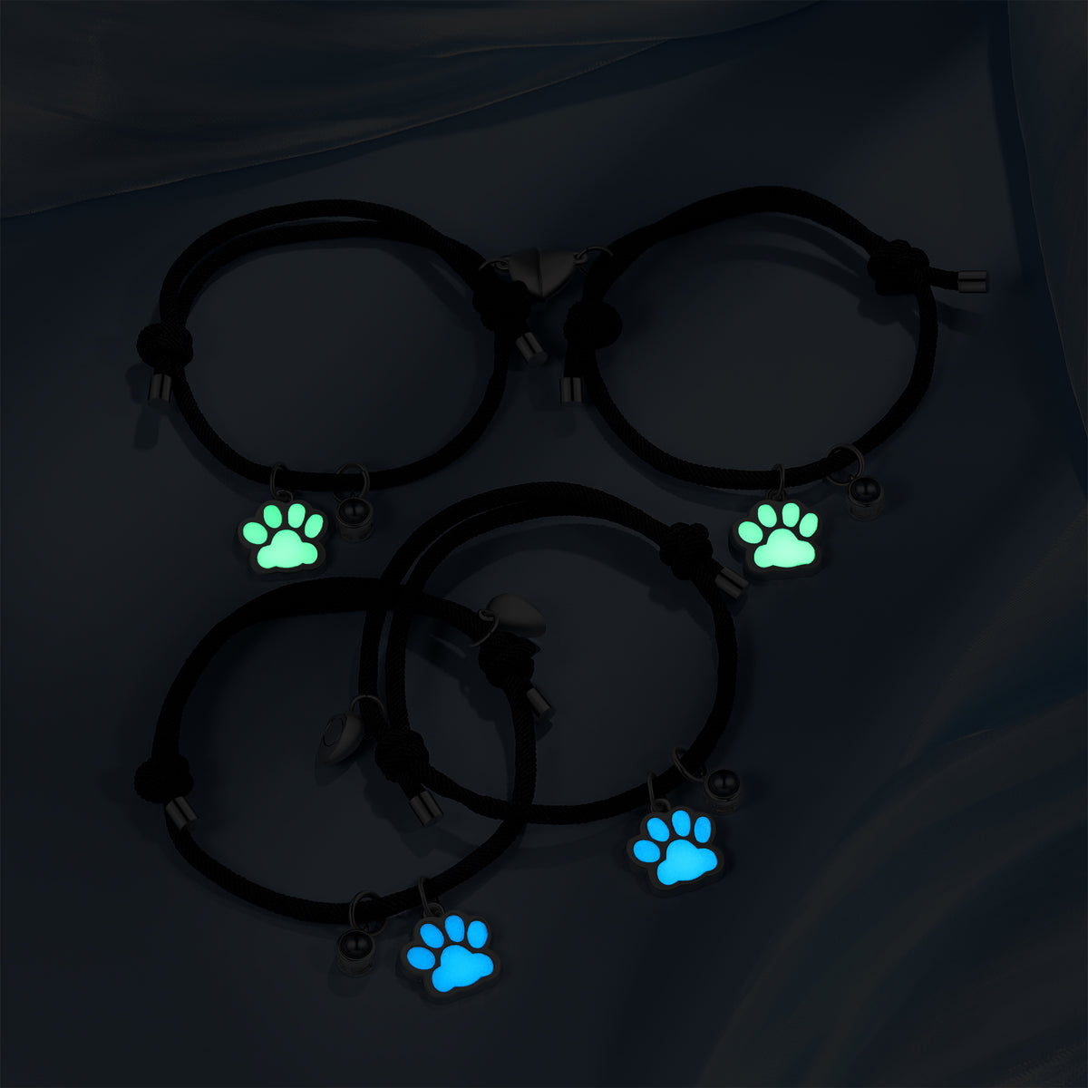 Glow Paw Photo Projection Couple Bracelets
