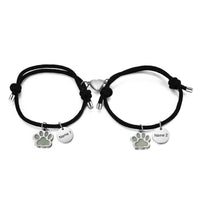 Glow Paw Name Couple Bracelets