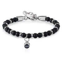 Natural Stone Photo Projection Bead Bracelet